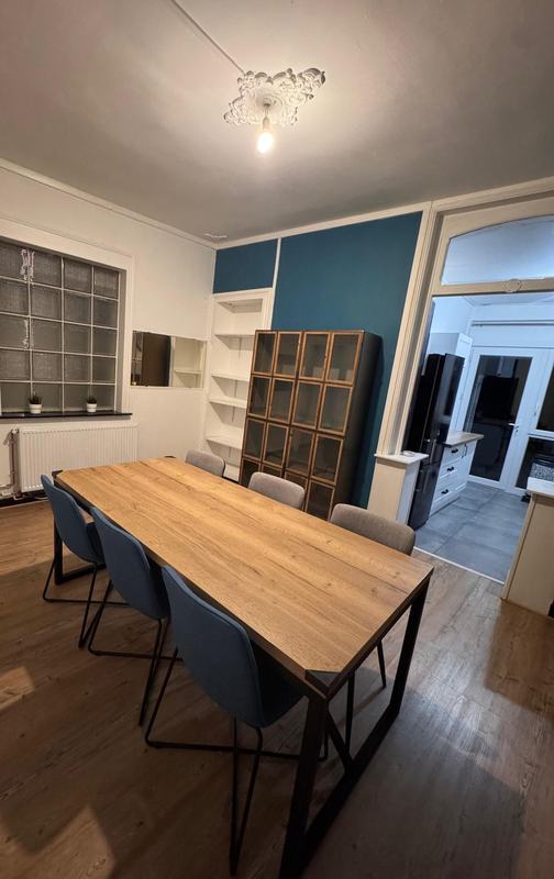 Dining room with a table for six
